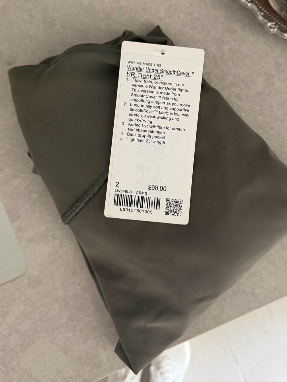 lululemon Wunder Under High-Rise SmoothCover Leggings - Olive Green